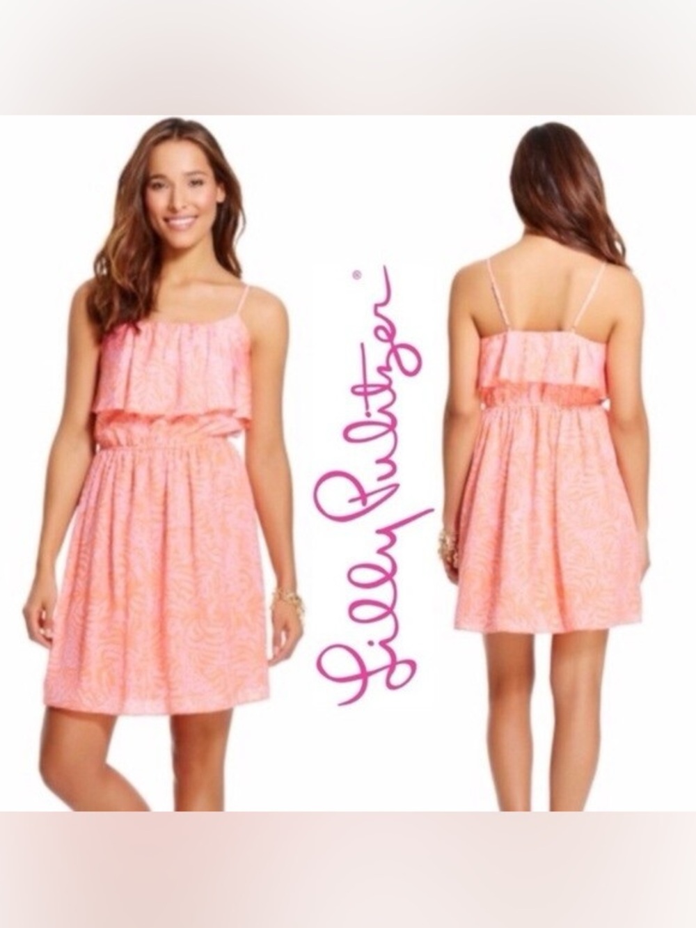 Lilly Pulitzer (Target) Coral and Pink Printed Dress